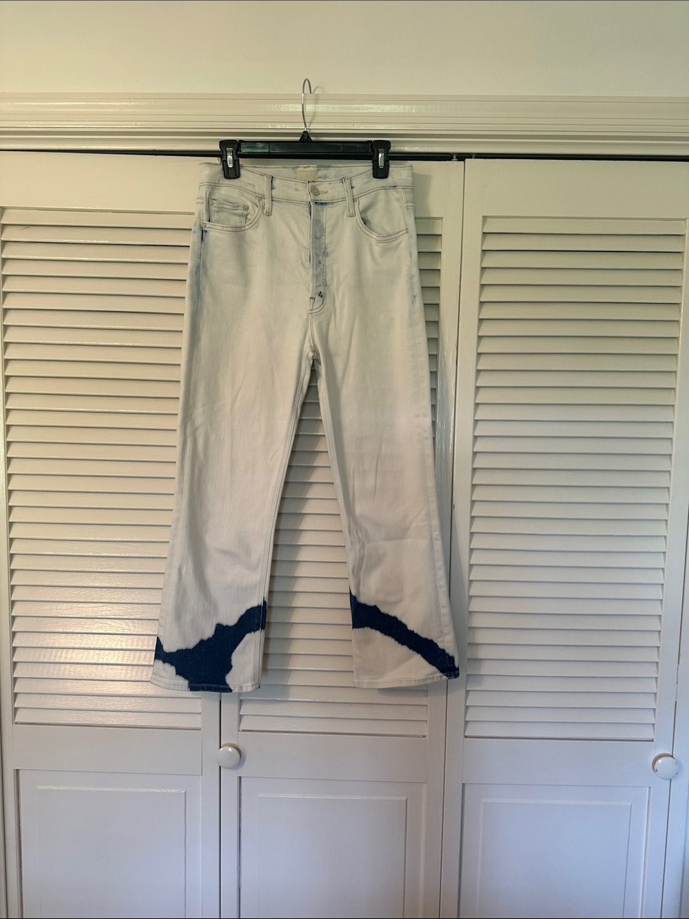 Women's Jeans with Navy Dip-Dye Hem